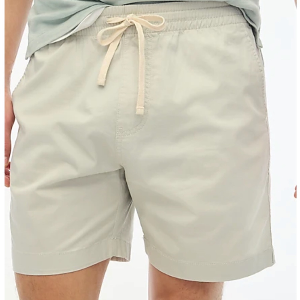 JCREW MENS 6"' LIGHTWEIGHT STRETCH DOCK SHORTS KHAKI
